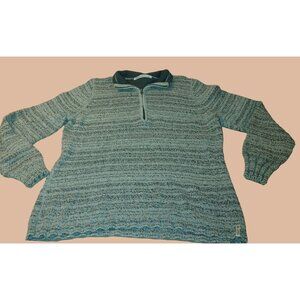 Woolrich Sweater XL Women's Quarter Zip Tanglewood Grey